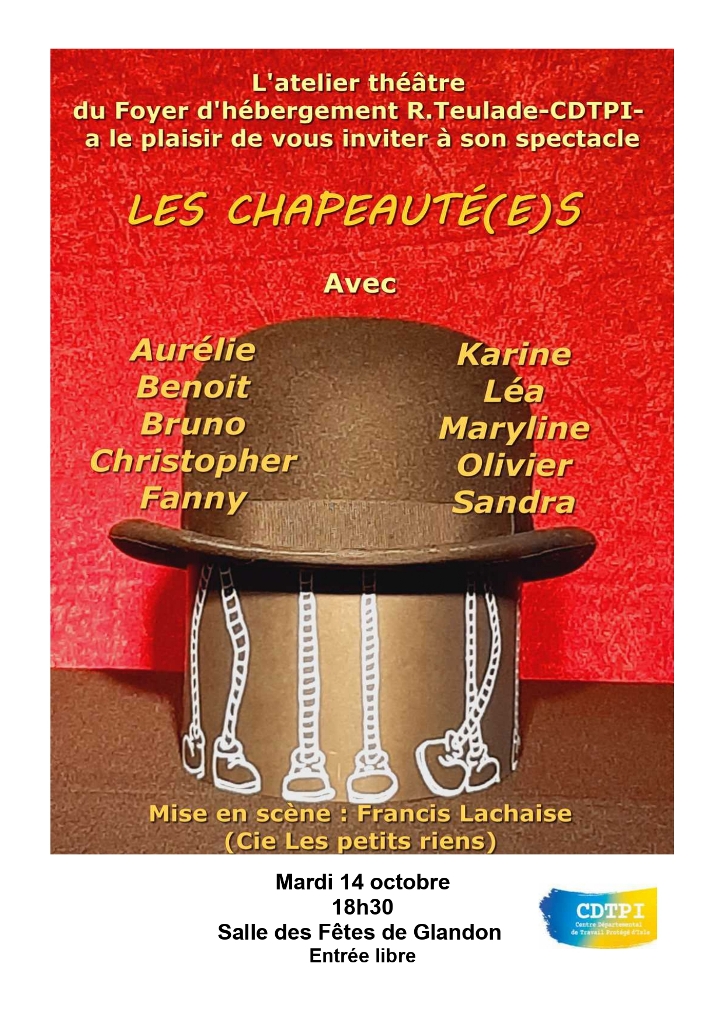 Affiche-Les chapeauté(e)s-CDTPI Glandon Les chapeauté(e)s-CDTPI Glandon